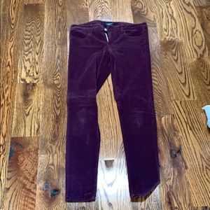LONG Plum corduroy pants. Size 10L